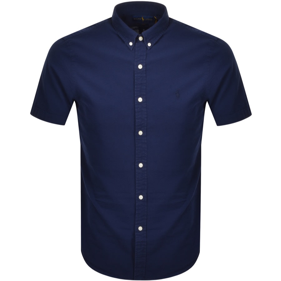 Alternative Image for ProductRalph Lauren Slim Fit Short Sleeve Shirt Navy1